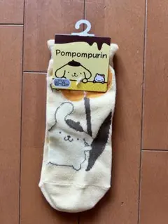 ポムポムプリン イエロー靴下 23-25cm