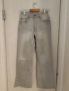 グレー ハイウエスト ストレートデニムのサムネイル