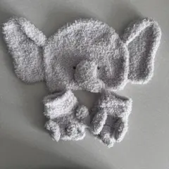 gelato pique ベビー帽子 靴下セット ぞうさん