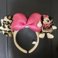 ミニーマウス ヒョウ柄カチューシャ
