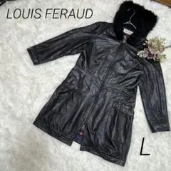 希少 ルイフェロー ラムレザーコート 【L】レッキス ミドル丈 ダブルジップ
