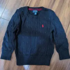 【美品】Polo Ralph Lauren ネイビー ケーブルニット 3T