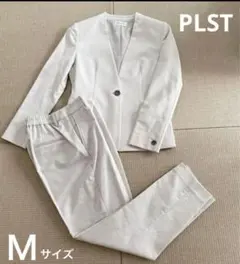 PLST　スラブストレッチカラーレスジャケット、パンツ　セットアップ