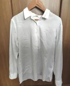 ユニクロ ホワイト 長袖 シャツ レディース