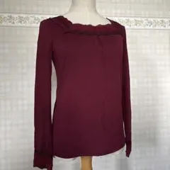 axes femme 長袖カットソー ボルドー