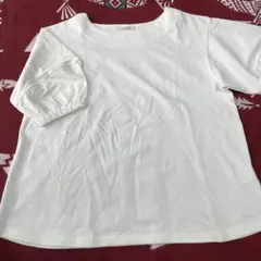 studio CLIP ホワイト 五分袖 Tシャツ