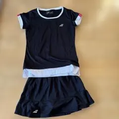 バボラ　テニスウェア 黒　シャツとスコートのセット