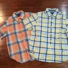 GapKids 半袖チェックシャツ 2枚セット 120cm