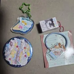 サンリオ シナモロール キャラクターグッズ アクリルキーホルダー 缶バッジセット