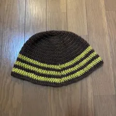 クラッシャーハット、クロシェハット　ビーニー　 ニット帽