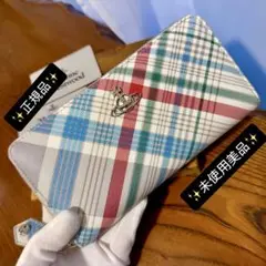 正規品/未使用 VivienneWesteoodオーブ/タータンチェック長財布