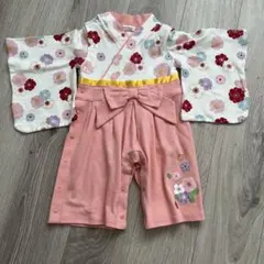 花柄着物風ベビー服セット