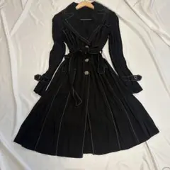 SPECCHIO スペッチオ　プリーツ　スプリングコート　ロング　トレンチ　L