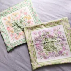 未使用 JIM THOMPSON 花柄クッションカバー 2枚セット cotton