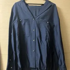 COLLAGEGALLARDAGALANTE ネイビー 開襟 半袖シャツ - メルカリ
