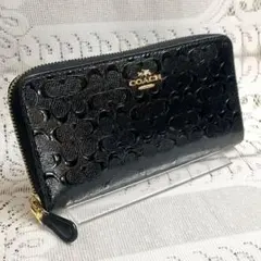 ✦COACH ✦ブラック キルティング 長財布 ✡新品未使用 付属品付き 人気✡ 新品 COACH キルティング レザー 長財布 ブラック - メルカリ