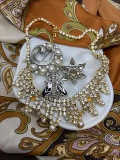 ビンテージブローチ　ネックレス　ジャンク品寄せ集め