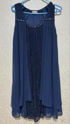 axes femme ネイビー スリーブレスドレス