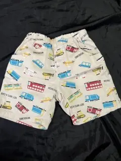 車　総柄　ハーフパンツ　90サイズ　綿100%