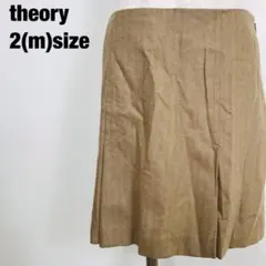 theory セオリー ウール混 ミニフレアスカート ブラウン A1のサムネイル