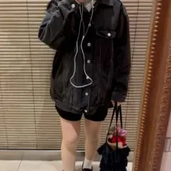 ブラックデニムジャケット