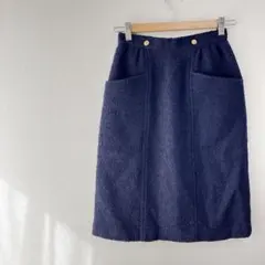 ネイビー タイトスカート サイズ9 オフィスカジュアル　シンプル