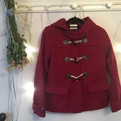 レッドワインダッフルコート