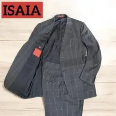 ☆極美品☆イザイア ISAIA スーツセットアップ GREGORYチェックグレー