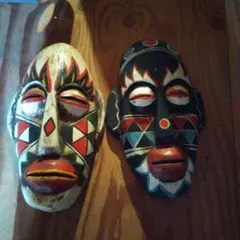 アフリカ　ナイジェリア　お面 アフリカ民族楽器・アフリカ雑貨店 BOGOLANMarket