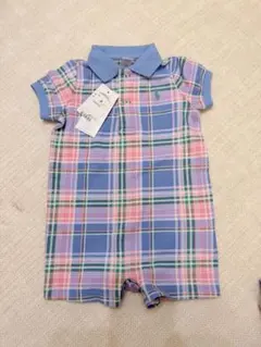 Ralph Lauren チェック柄　ポロシャツ　ロンパース 6M