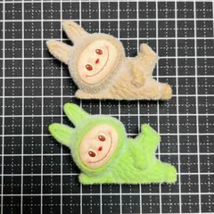 ꕤデスクトップマスコット ミニフィギュア2個セットAꕤヨガ ストレッチꕤ匿名配送