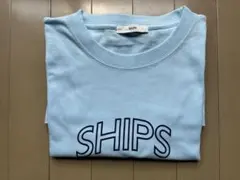 SHIPS ロゴプリント 半袖Tシャツ ライトブルーのサムネイル