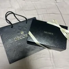 DECORTÉ ギフトボックス ブラック　コスメデコルテ　紙袋　ショッパー　空箱