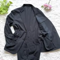 ユニクロ　感動ジャケット　感動パンツ　ネイビー　セットアップ　上下　管理E