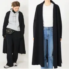 ドゥーズィエムクラス　39,600円　ウール100％ スムースニットガウンコート