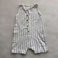 H&M ストライプロンパース 86cm