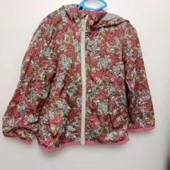 キッズ ジャケット 花柄 フード付き