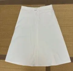 美品 ユニクロ ホワイトデニムフレアスカート