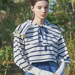 フリルナイロンパーカー　poppy あさぎーにょ 新品未使用】 POPPY フリルナイロンパーカーギンガムチェック あさぎー