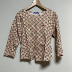 BURBERRY BLUE LABEL チェック柄 五分袖シャツ M
