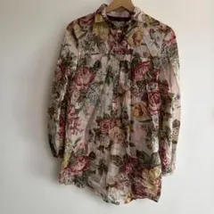 ZARA BASIC 花柄ブラウス　サイズXS