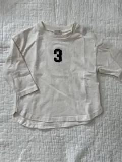 プティマイン　数字　ナンバー　3 長袖Tシャツ　90