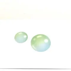 No.3446 色鉛筆画　デジタル絵画　「夏色マーブルバブル」
