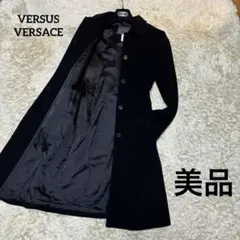 美品✨️ VERSUS VERSACE チェスターコート 裏地 ロゴ イタリア