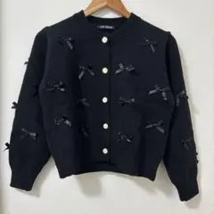 SPRY PREMIUM 黒リボン付きカーディガンのサムネイル
