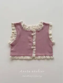 ♦︎新品♦︎aosta jelly vest pink M