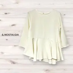&.NOSTALGIA ノスタルジア ペプラムカットソー ブラウス アイボリー