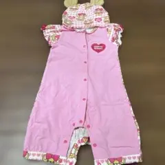 EARTHMAGIC ピンクロンパースセット (70-80)