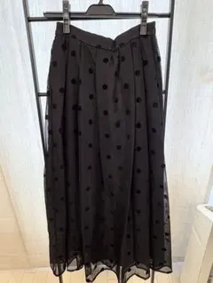 Vin ブラック ドット柄 フレアスカート サイズ9