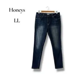 Honeys スキニーデニム LL ストレッチ ジーンズ レディース 美脚のサムネイル